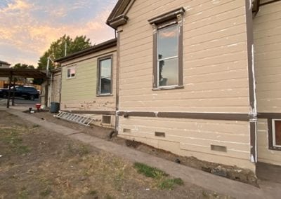 Before exterior painting